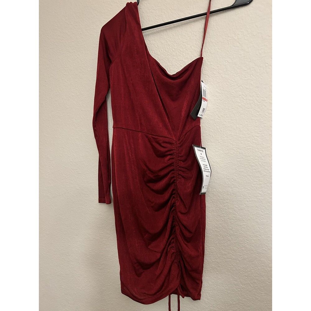 City Studio One - Red Dress slim xs, Above The Knee, One Sleeve NWT